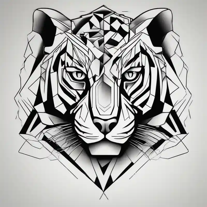 blackwork style Ideas de tatuajes de Drake en 2025 about a full color cubist tiger tattoo drake tattoos and a full color cubist tiger tattoo drake tattoos